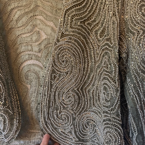 Halston Vintage Silk Hand Beaded Bugle jacket very Rare - Picture 10 of 16